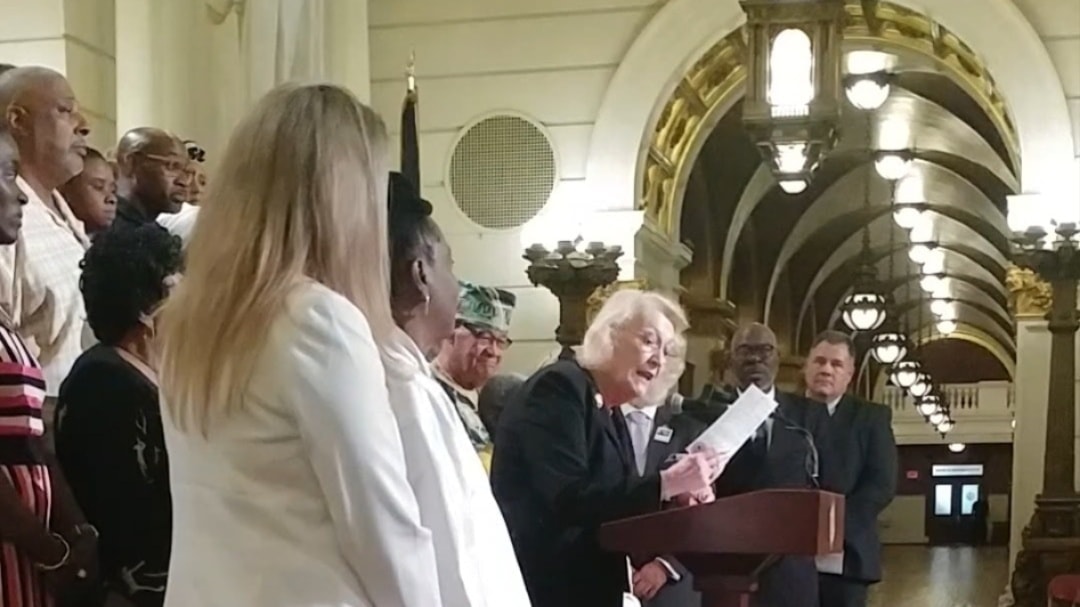 Community gathering at the Pennsylvania Capitol for the Juneteenth Act 9 signing ceremony